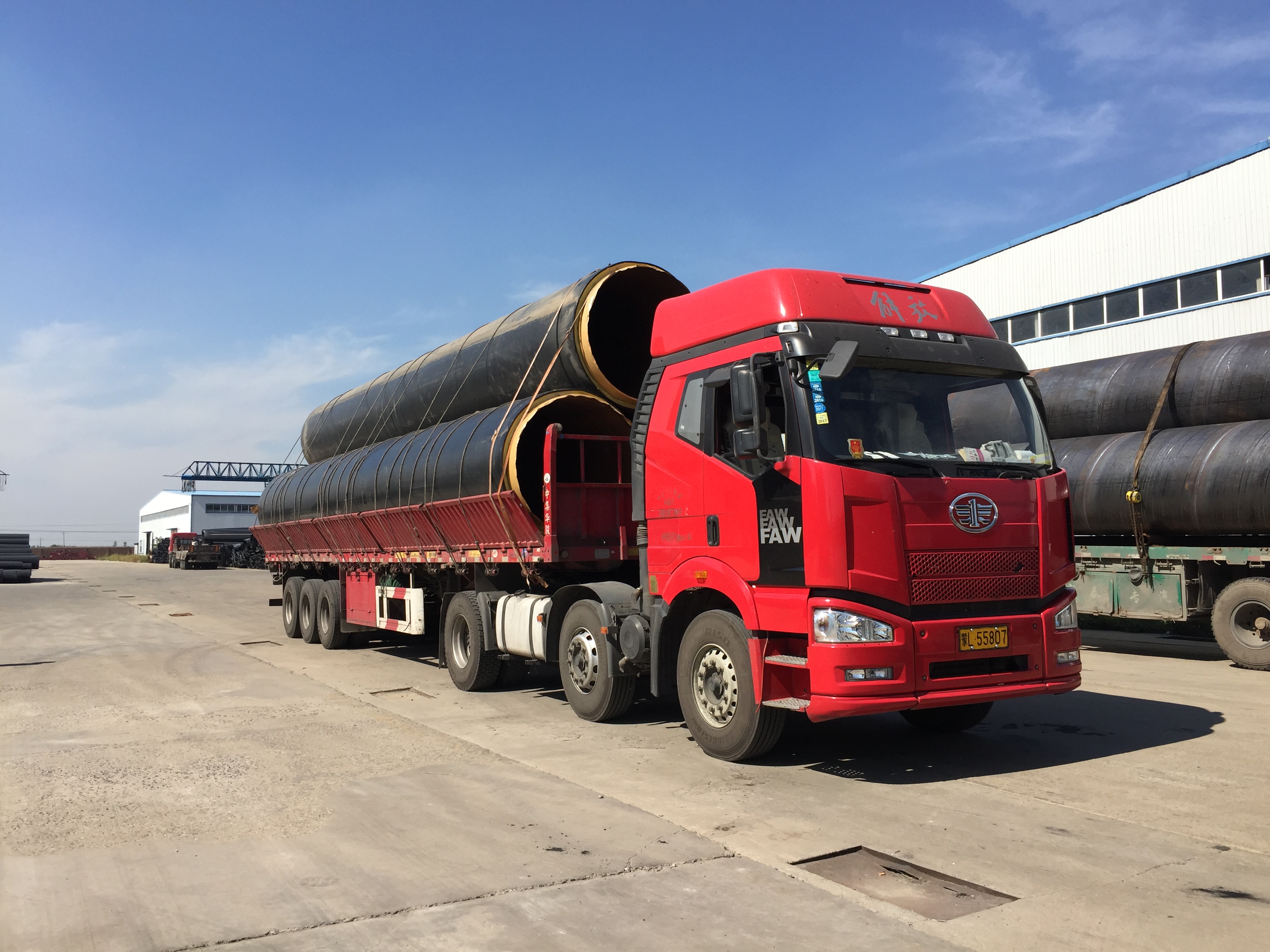 亞行貸款內(nèi)蒙古呼和浩特市低碳供熱工程金橋熱源廠預(yù)制保溫管和管件供貨安裝項目照片3